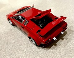 🏁 Built Plastic Model Car Kit TAMIYA Red Lamborghini Countach LP500S – 1/24 🏁