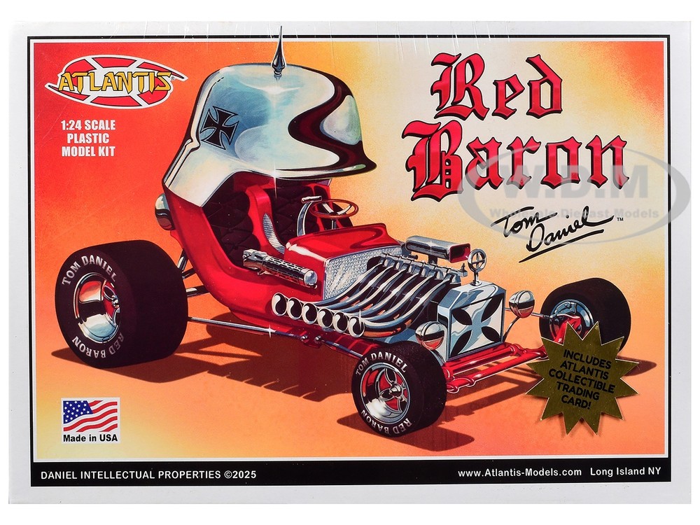 SKILL 2 MODEL KIT RED BARON SHOW ROD 1/24 SCALE BY ATLANTIS ALM-6740