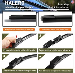 24″+17″+13″ Windshield Wiper Blades Premium All-Season Durable and Quiet