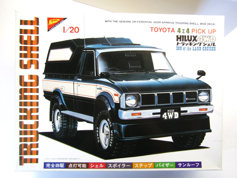 Nichimo 1:20 Scale Toyota HiLux 4WD “Trucking Shell”model kit # MC-2063 Rare Kit
