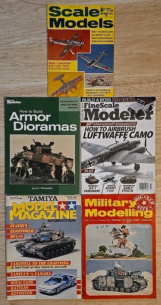 Lot Of 5 Military Modelling Magazines Fine Scale How To Build Hobby Craft DIY