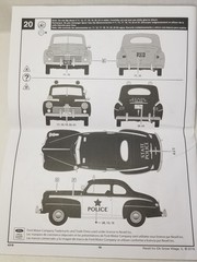 1948 Ford Coupe POLICE CAR DECAL SHEET from Revell 1:25 Model Kit 48 DECALS