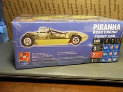 AMT Piranha Funny Car Rear Engine 1/25 Scale SEALED Plastic Model Kit 38176-1HD