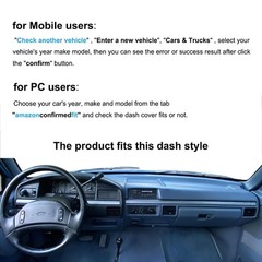Yiz Dash Cover Mat for Ford F150 F250 F350 Bronco 92-97