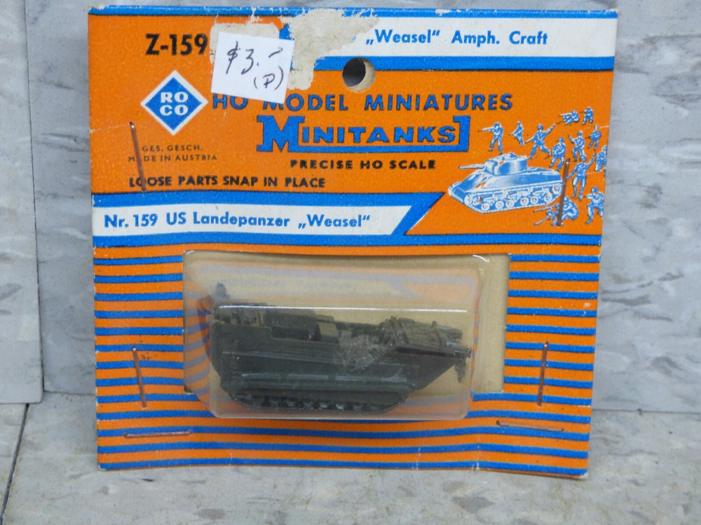 Roco Minitanks (NEW) 1/87 Z-159 WWII US Weasel Amphibious Armore Craft Lot#5809K
