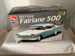AMT 1957 Ford fairlane 500 Open Box Parts In Sealed Plastic Bags 1/25 Model Kit
