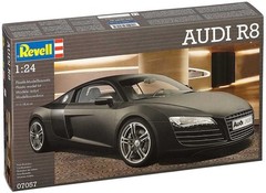 1/24 Audi R8 Matte Black Plastic Model Kit Revell 07057