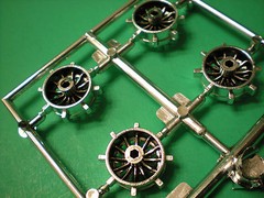 68 1968 Ford Mustang GT Cobra 1/25 Chrome Factory Stock Steel Rims Wheel Model