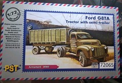 PST 1/72 1940s Ford G8T G8TA WW2 Semi Truck Tractor Trailer US Army