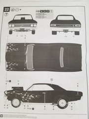 1966 Malibu SS DECAL SHEET from Revell Monogram 1:24 Model Kit 66 DECALS
