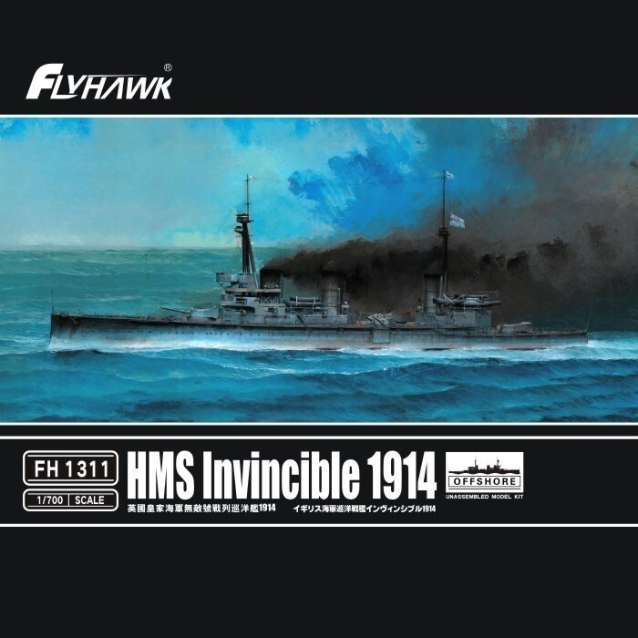Flyhawk FH1311 1/700 HMS Invincible 1914 Plastic Model Kit