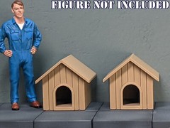 1/24 1/25 Scale Large Dog House – Diorama Accessory (G Scale, set of 2)