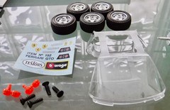 Ferrari GTO Metal Body Model Kit Testors 152 Snap or Screw On Parts Started