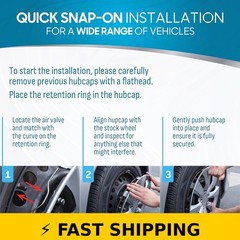 BDK 15 Inch OEM Design Hubcaps – Durable & Easy Install