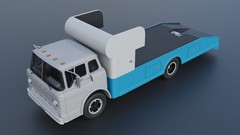 ABS-LIKE RESIN 3D PRINTED 1/18 1972 FORD C-700 RAMP TRUCK FULL KIT HAULER