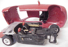 JUNKYARD PARTS RESTORATION CLASSIC RED VINTAGE MODEL KIT CAR VEHICLE