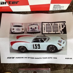 Starter Porsche 356 Spyder Zagato Tour Auto 1858 Resin Kit 1:43 Por166 France