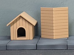 1/24 1/25 Scale Large Dog House – Diorama Accessory (G Scale, set of 2)