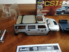 OPEN BOX – Revell CSI Miami Hummer H2 Model Kit Metal Body 1:25 Scale 85-1567