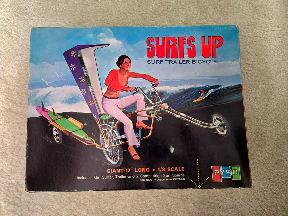 SURFS UP RARE Model Kit PYRO 1/8th Scale Surf Trailer Bicycle open box sealed