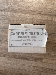 NOS! AMT/ERTL 1970 Corvette LT-1 Mulsanne Blue in 1/25 Scale