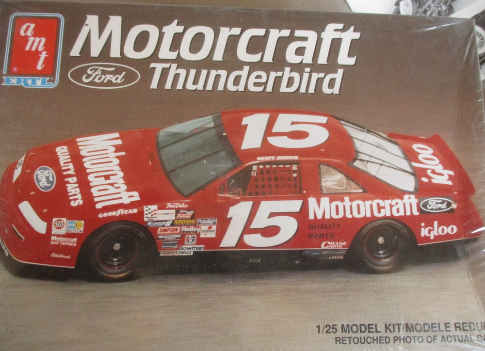 AMT 6162 MOTORCRAFT FORD THUNDERBIRD WRAPPED 1:25 KIT 1992 Issue MORE LISTED