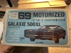 RARE vintage ‘60’s PALMER FORD 1969 Galaxie 500 XL motorized model kit SEALED