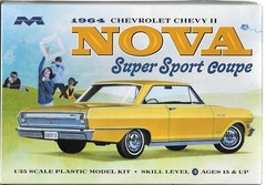 1/25 Moebius Models 2320 1964 Chevy II Nova Super Sport Coupe Plastic Model Kit