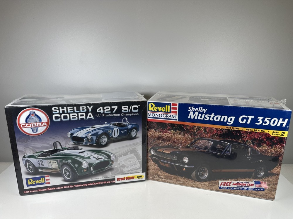Revell Shelby Cobra 427 S/C “A” and Shelby Mustang GT350H 1:24 Scale BUNDLE