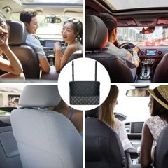 Car Seat Back Hanging Net Bag Holder & Organizer with Mesh Storage Pockets