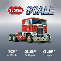 Limited Edition 1:25 White Freightliner 2-in-1 Cabover Tractor Kit for Ages 14+