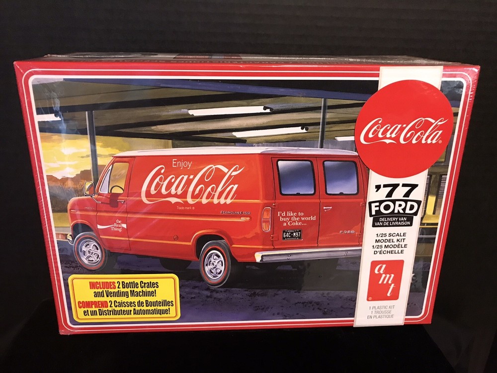 AMT 1173M/12 COCA COLA ‘77 FORD DELIVERY VAN MODEL KIT-NIB-1/25 SCALE