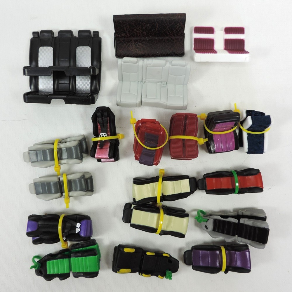 Model Car Parts Folding Bucket Seats Bench Seats Lot (35 pieces)