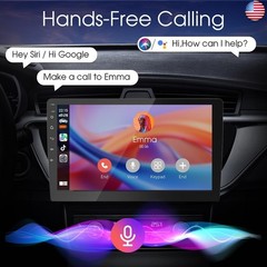 9 inch Wireless Double Din Car Stereo,with Apple CarPlay and Android Auto Radio
