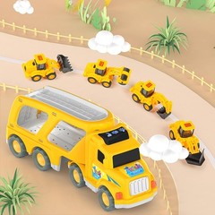Veslier Construction Truck Toys for Boys 13.78 x 5.71 x 4.33 inches, Yellow