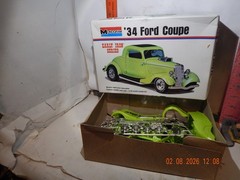 Monogram 34 Ford Coupe Early Iron Series 1973 8281 NIOB