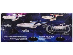 SKILL 2 MODEL KIT USS ENTERPRISE 4 SHIP SET “STAR TREK” 1/2500 BY AMT AMT1485