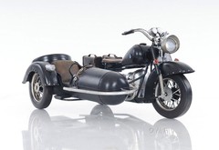 BMW R75 Military 1930s Motorcycle w/ Sidecar Metal Model 11″ Automotive Decor