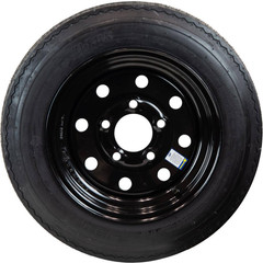 Bias Trailer Tire Assembly, 4.80-12 4PR on 12X4 5LUG Black Modular Wheel