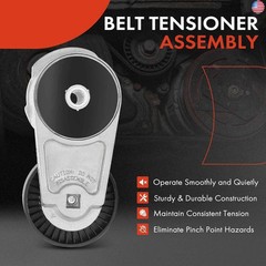 A-Premium Belt Tensioner Assembly with Pulley Compatible with Chrysler Town