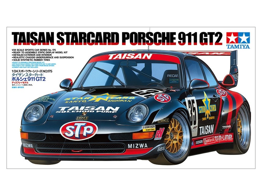 Tamiya 24175 Taisan Starcard Porsche 911GT2 1/24 Scale Plastic Model Kit