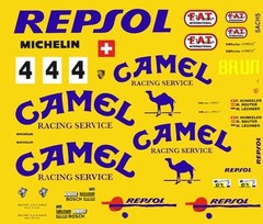 #4 Camel Porsche 962 C 1/24th – 1/25th Scale Waterslide Decals