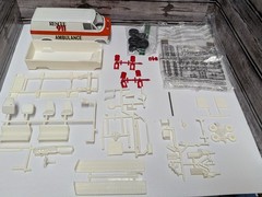 AMT Rescue 911 Ambulance Van Plastic Model Parts Builder Junkyard