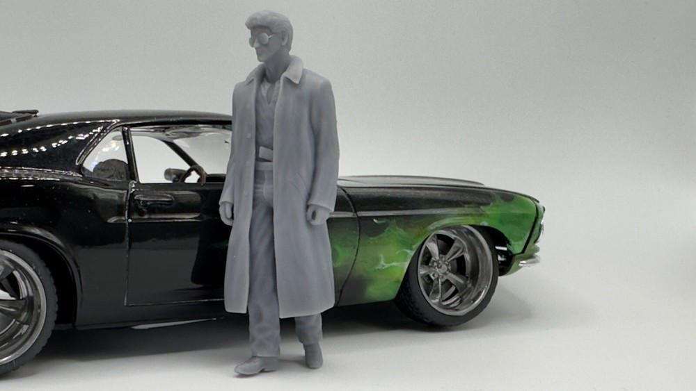 Los Angeles policeman Lt. Marion “Cobra” Cobretti 3-D printed Model Car diorama