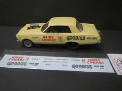 Hairy Canary 66′ Valiant AWB 1/25 Decal from Fremont Racing Specialties