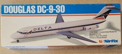 Vintage EMPTY BOX + DECALS! Airfix USA Douglas DC-9-30 Kit in 1/24 – 1970s Issue
