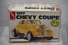 VINTAGE AMT 1937 CHEVY COUPE MODEL KIT WITH BOX PARTS MISSING AS IS