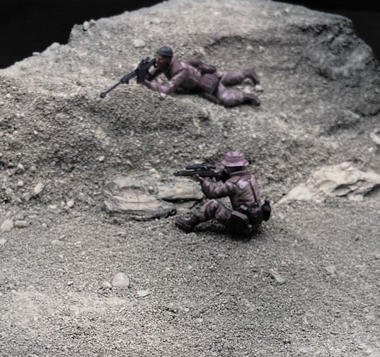 1/35 Scale Military Diorama Base Terrain Display Model Soldiers Figures Diecast