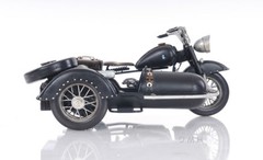 BMW R75 Military 1930s Motorcycle w/ Sidecar Metal Model 11″ Automotive Decor