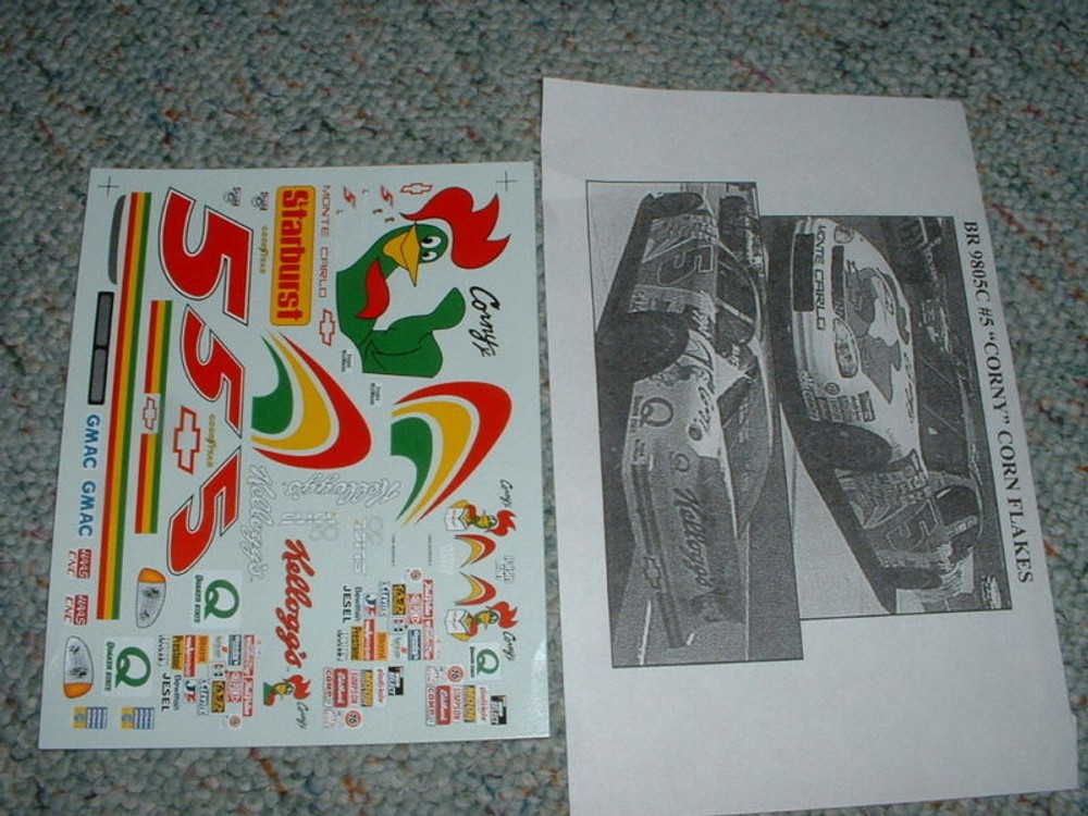 Blue Ridge? decals for #5 Corny Corn Flakes